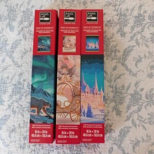 Lot of 3 Paint‎ by Numbers Kit Winter Scenes Christmas Artist Loft